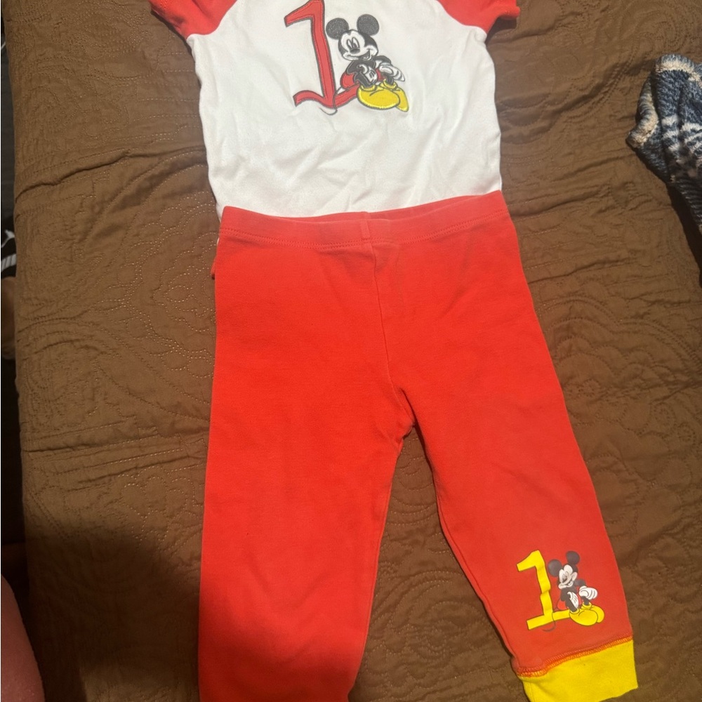Disney Baby Yellow and Red Onesie